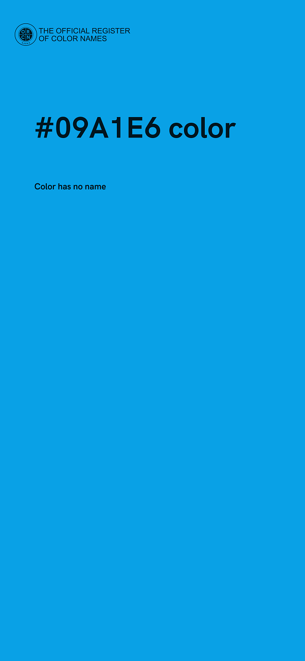 #09A1E6 color image