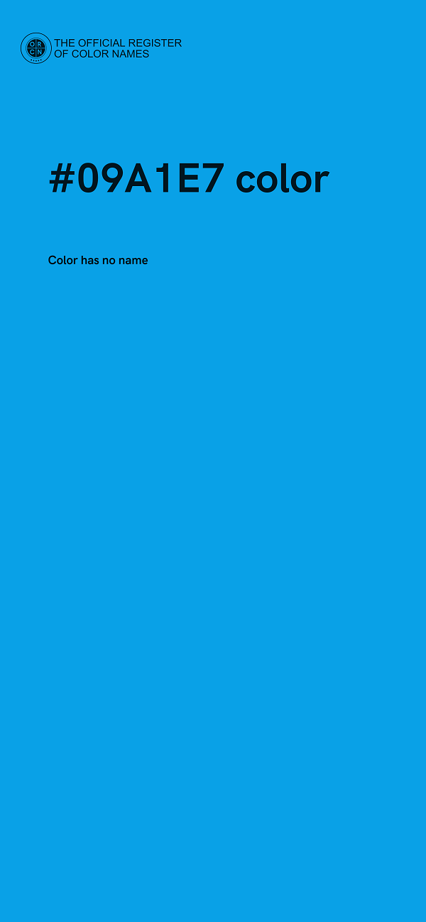 #09A1E7 color image