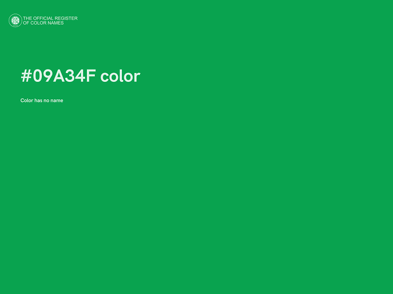#09A34F color image