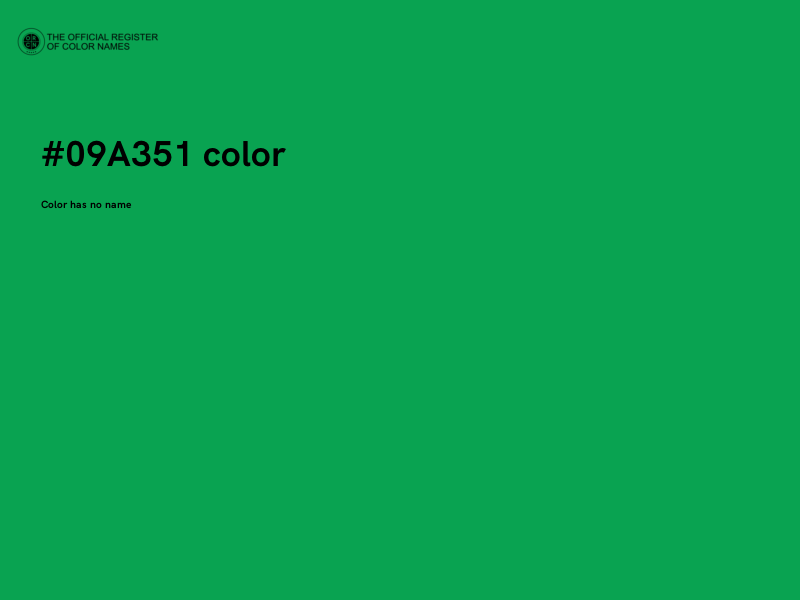 #09A351 color image