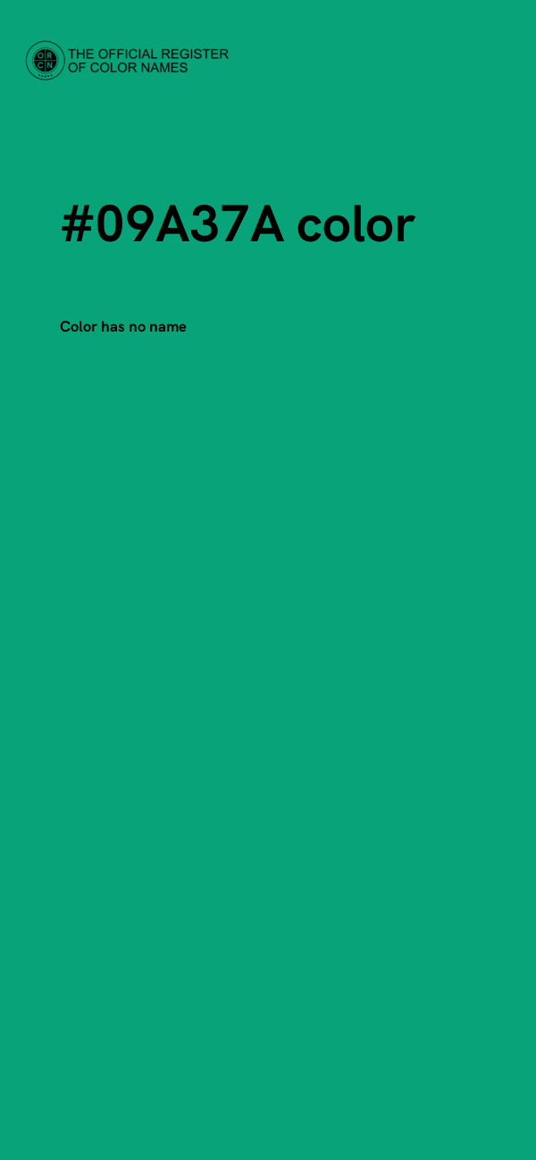 #09A37A color image