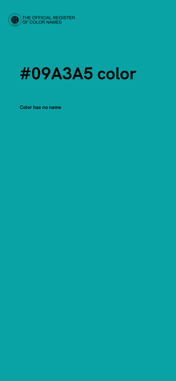 #09A3A5 color image