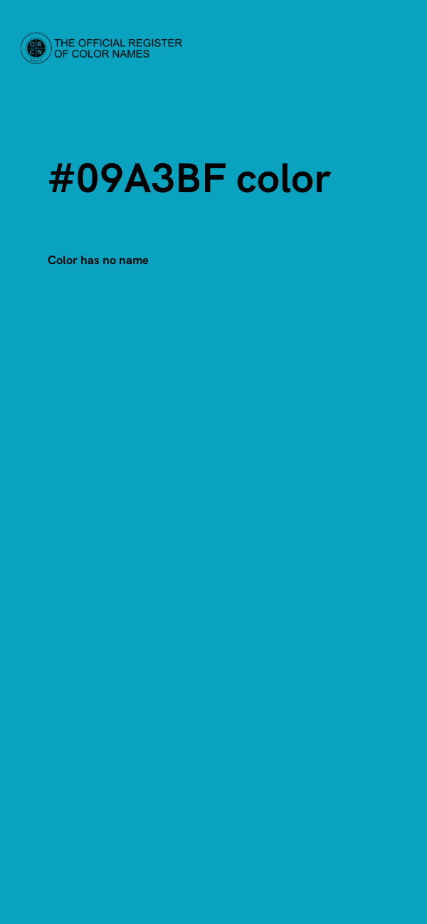 #09A3BF color image