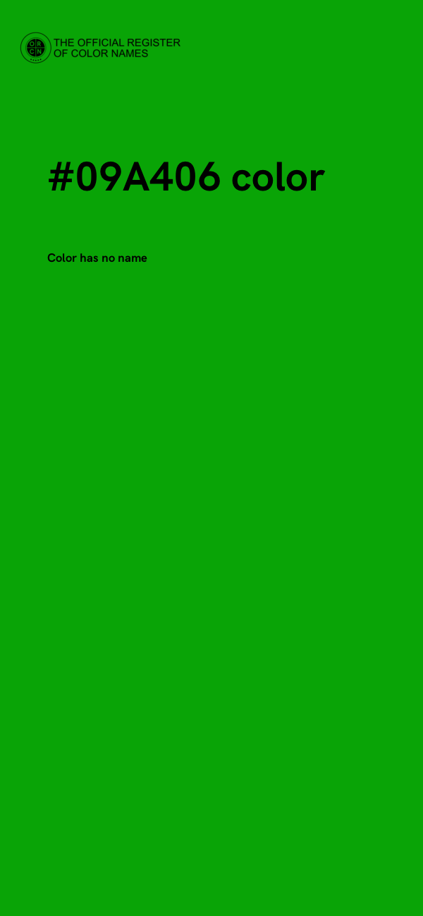 #09A406 color image