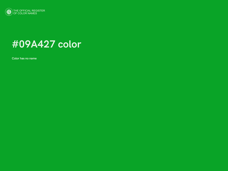 #09A427 color image