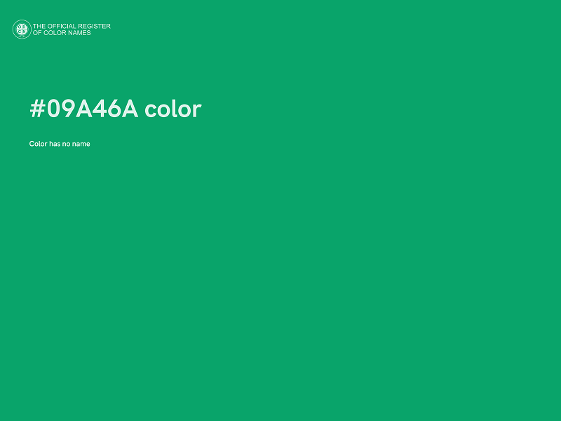 #09A46A color image