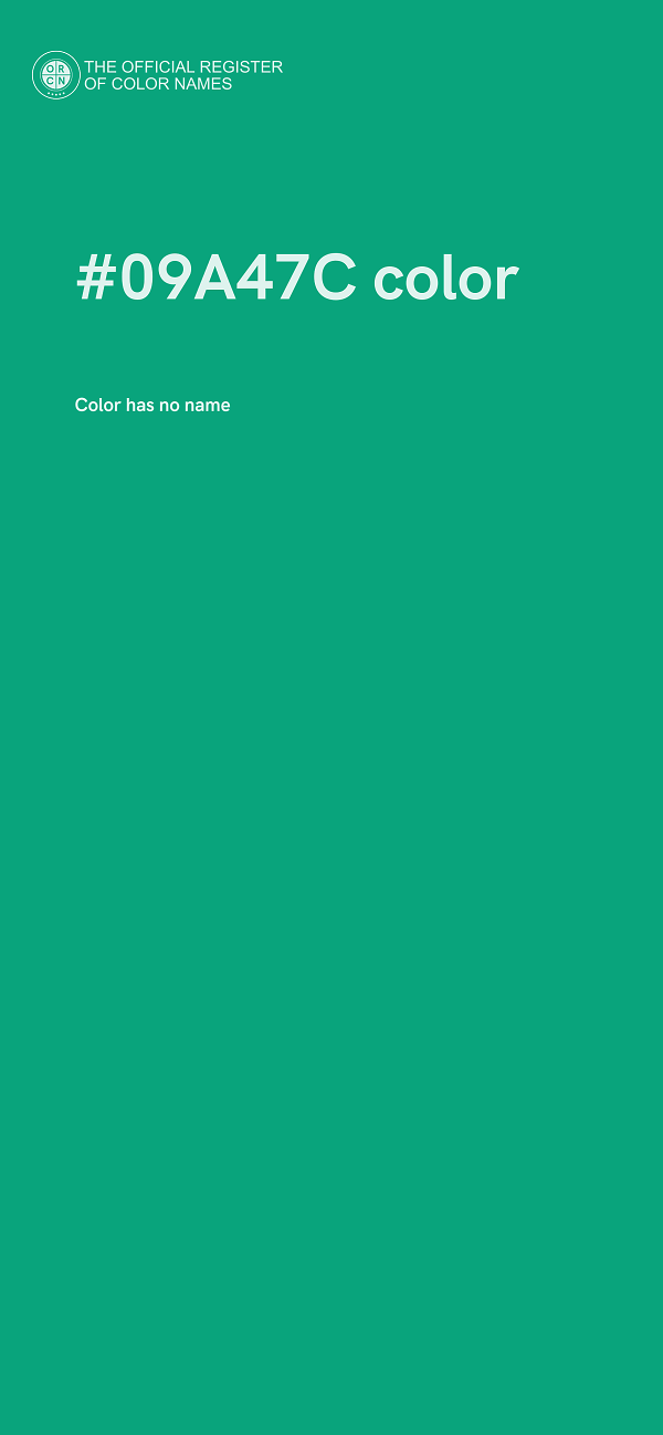 #09A47C color image