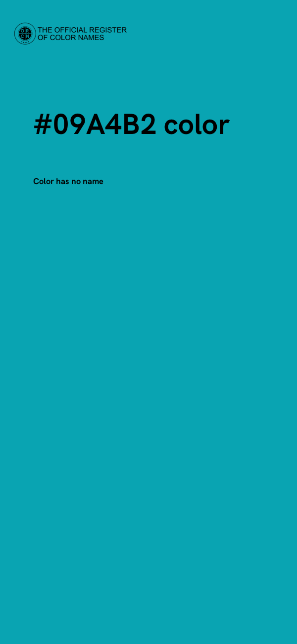 #09A4B2 color image
