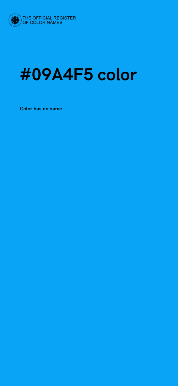 #09A4F5 color image