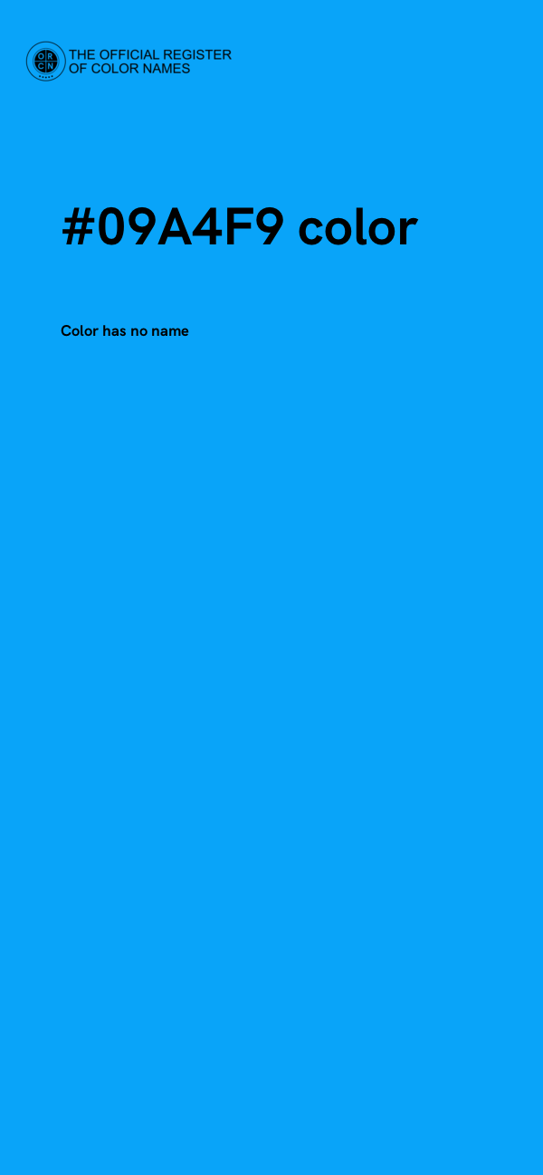 #09A4F9 color image