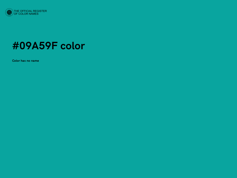 #09A59F color image