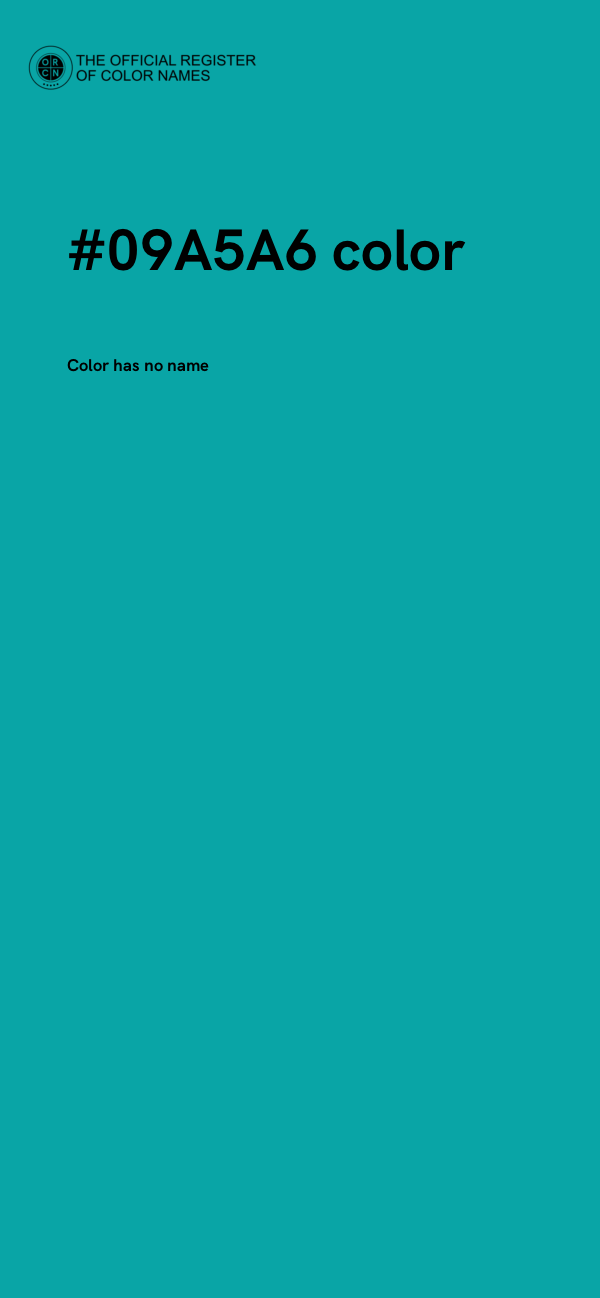 #09A5A6 color image
