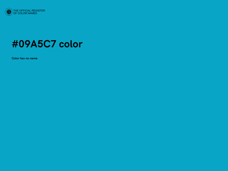 #09A5C7 color image