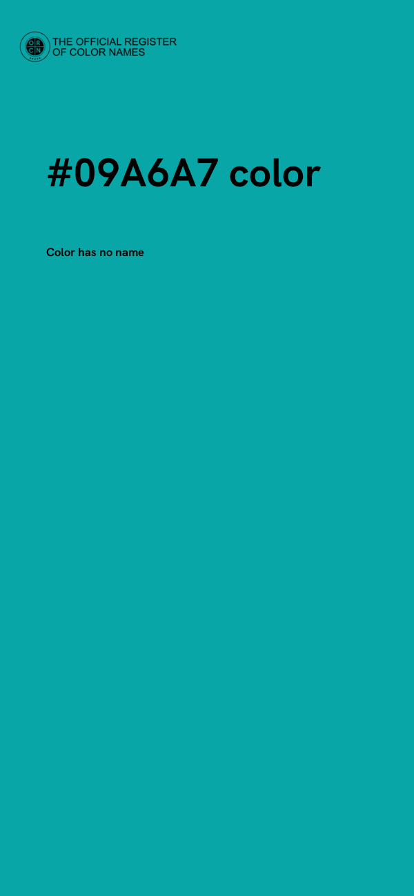 #09A6A7 color image