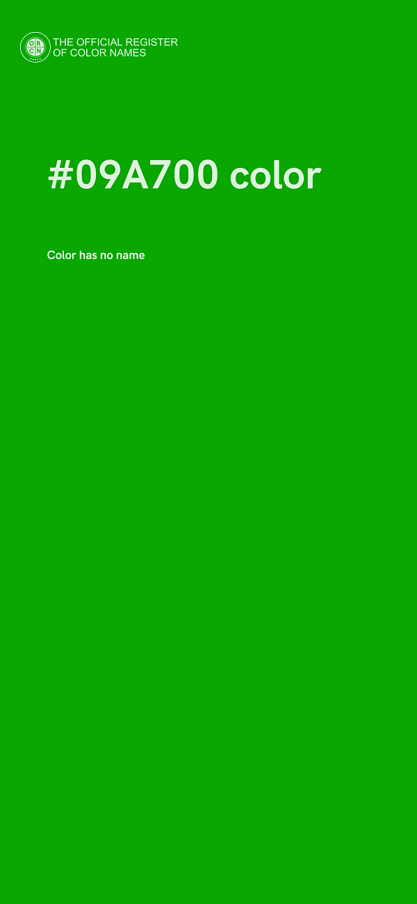 #09A700 color image