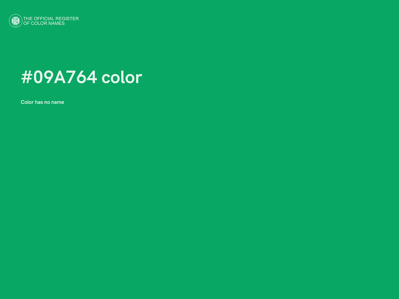 #09A764 color image