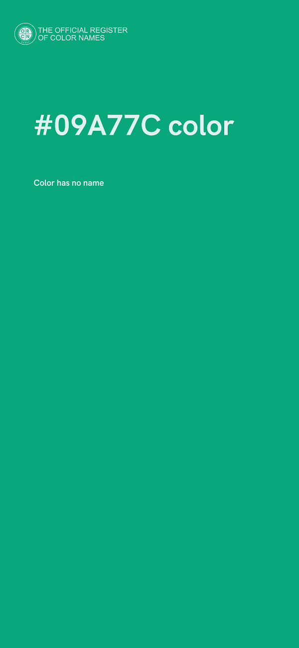 #09A77C color image