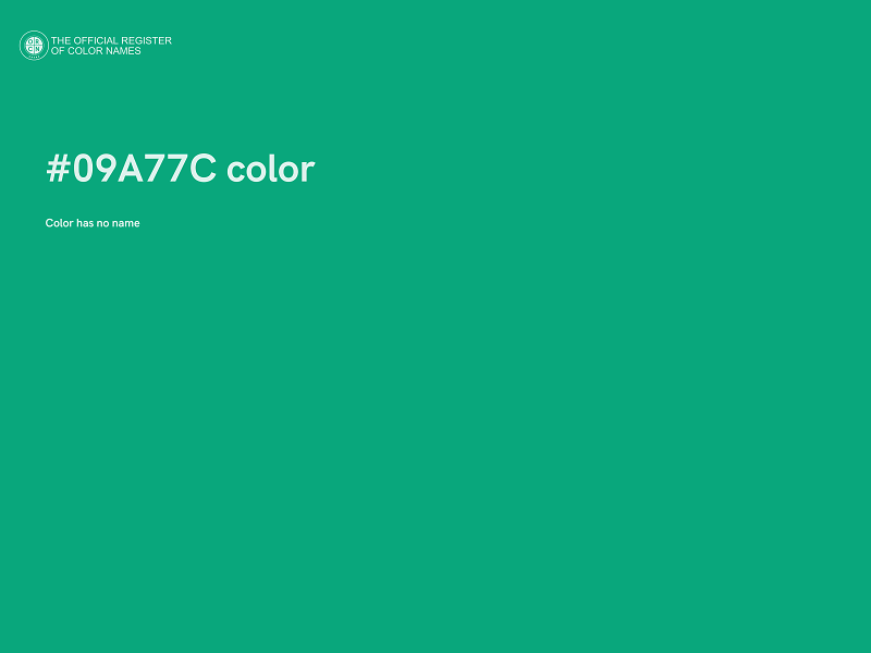 #09A77C color image