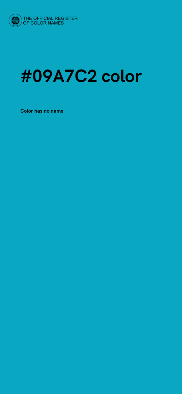 #09A7C2 color image