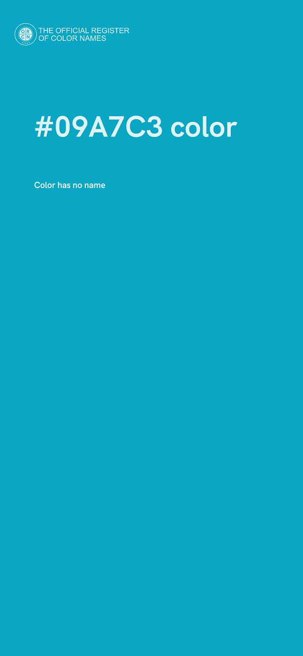 #09A7C3 color image