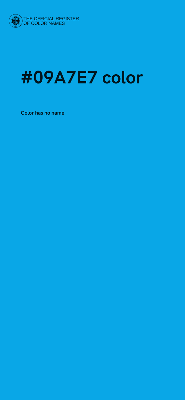 #09A7E7 color image