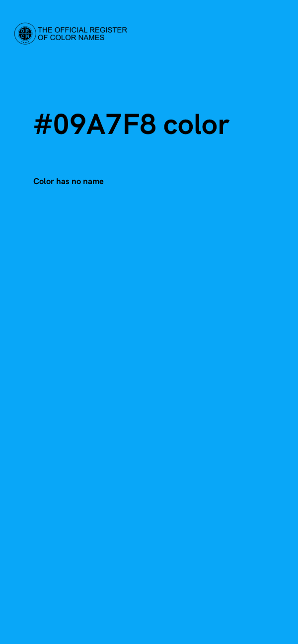 #09A7F8 color image