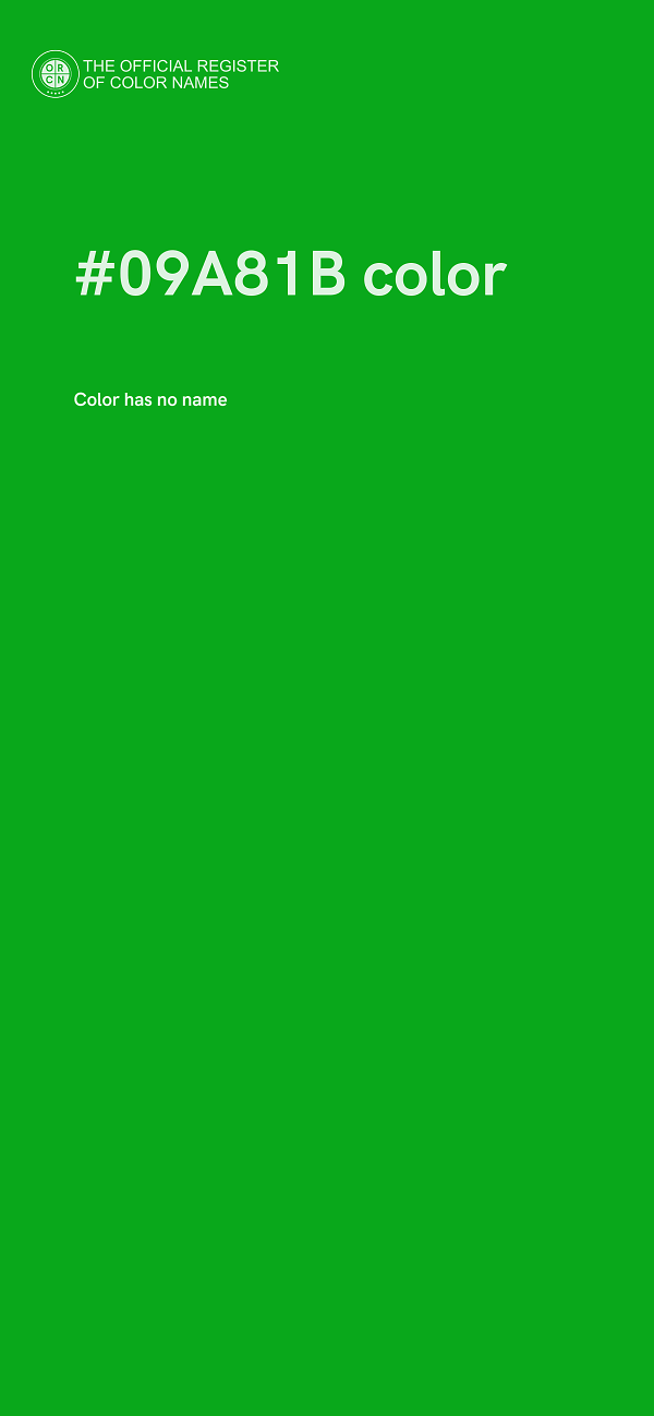 #09A81B color image