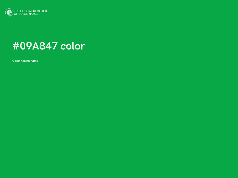#09A847 color image