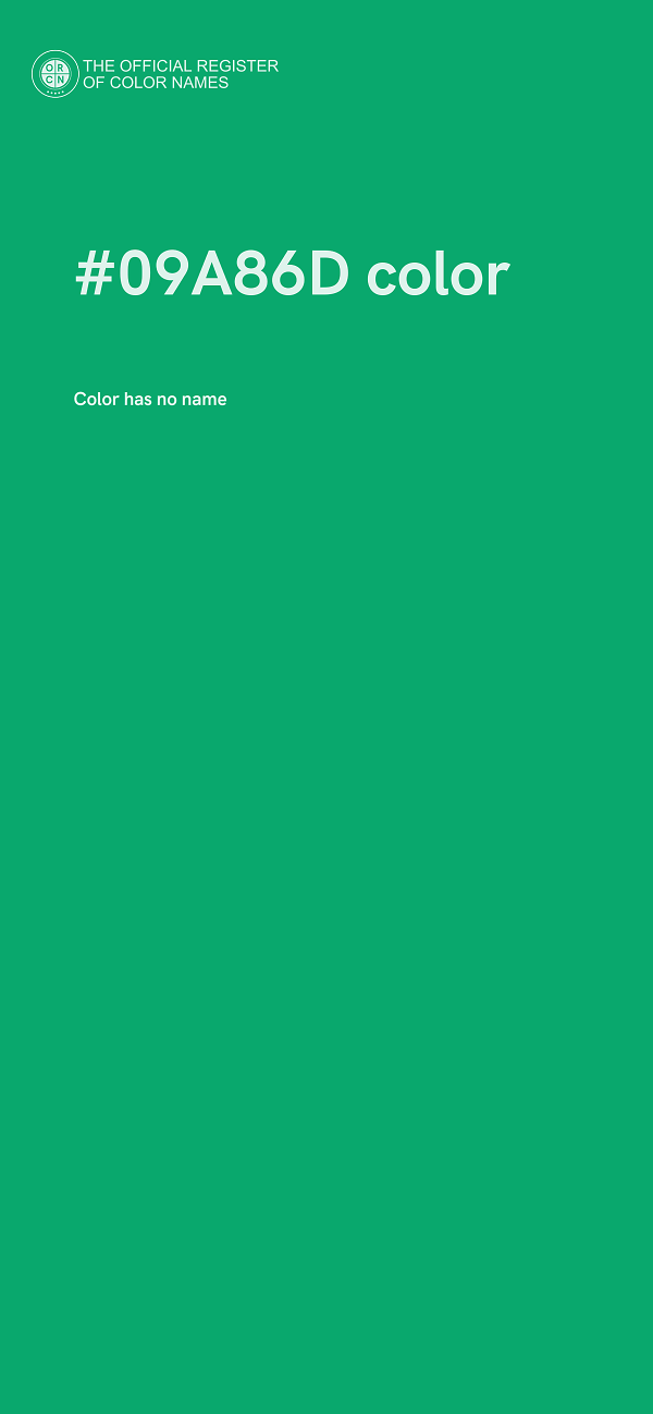 #09A86D color image