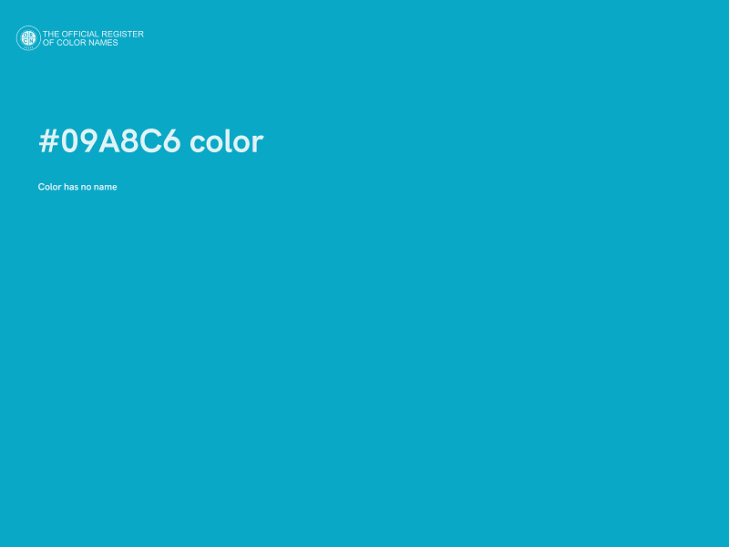 #09A8C6 color image