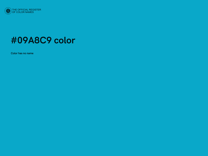 #09A8C9 color image