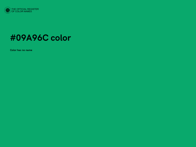 #09A96C color image