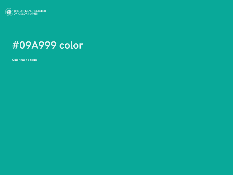 #09A999 color image