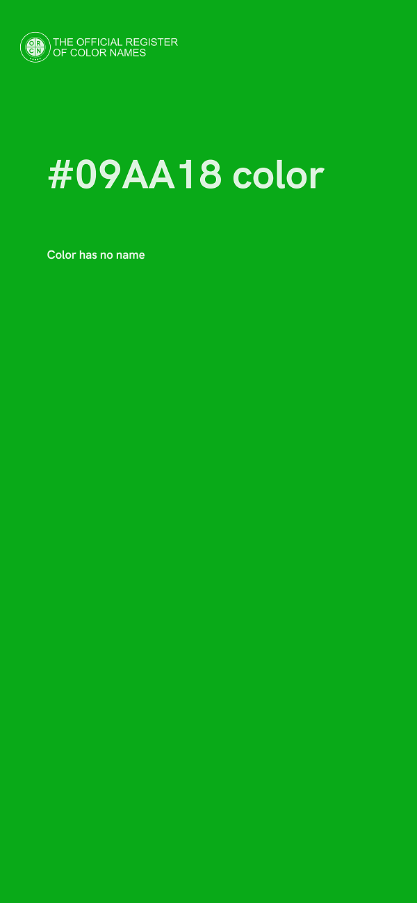 #09AA18 color image