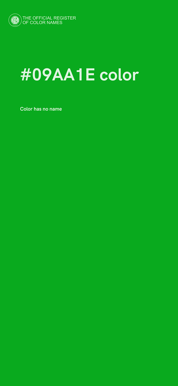 #09AA1E color image