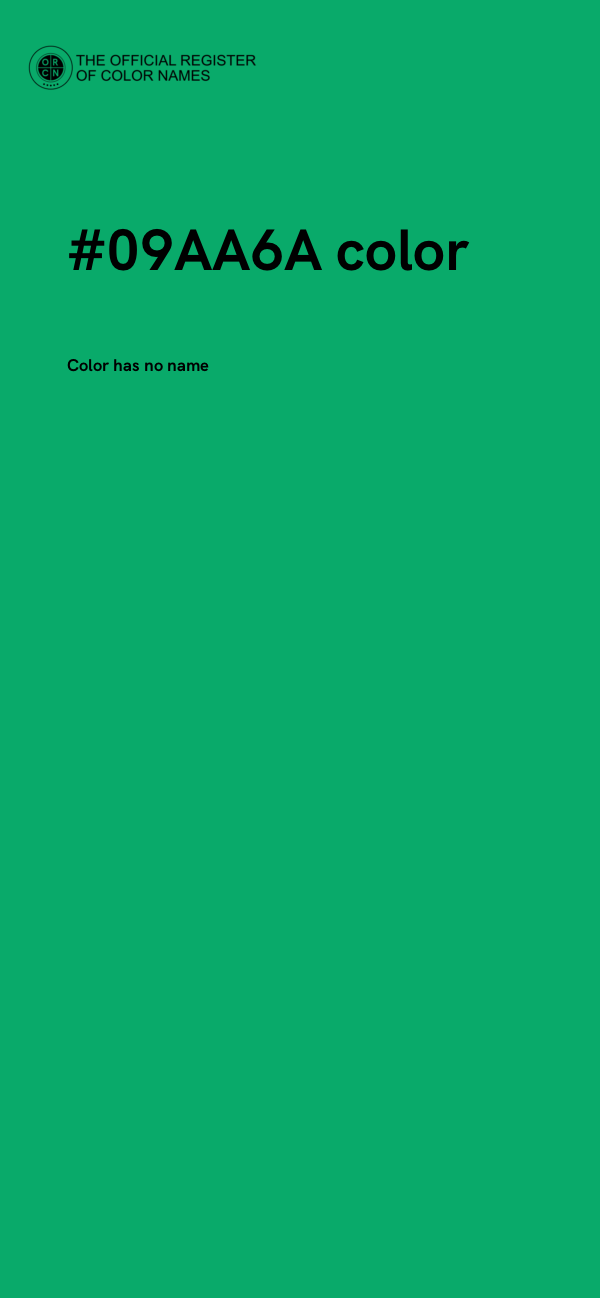 #09AA6A color image