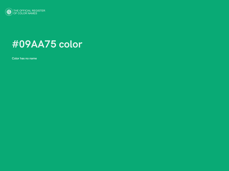 #09AA75 color image