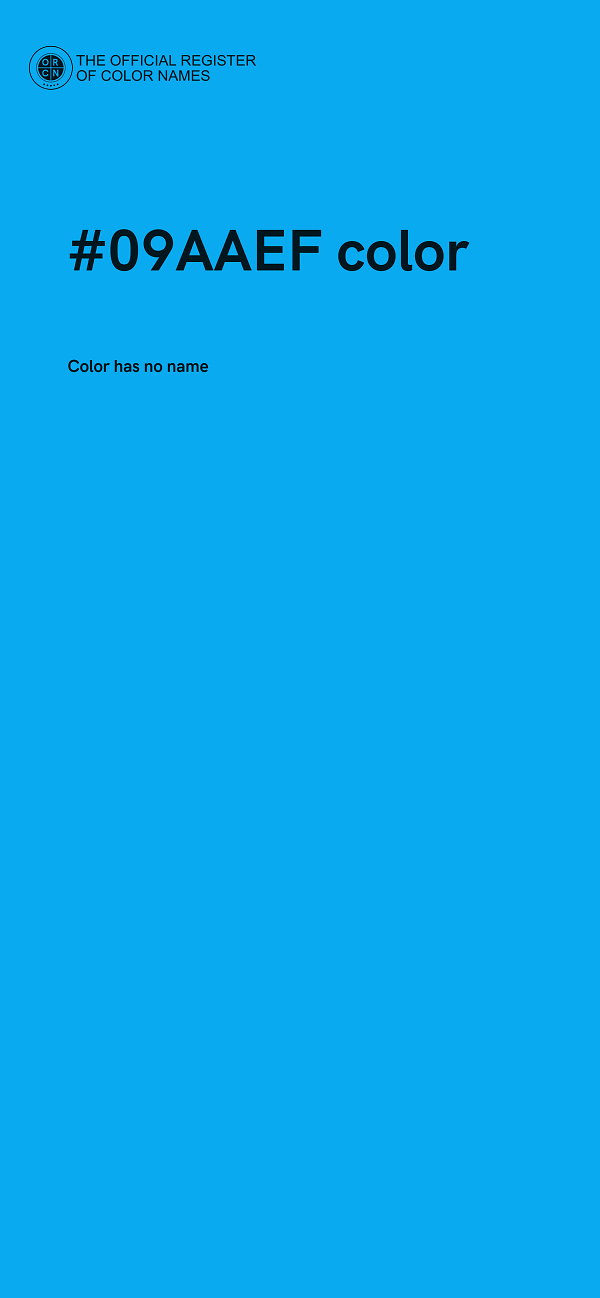 #09AAEF color image