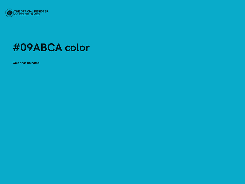 #09ABCA color image