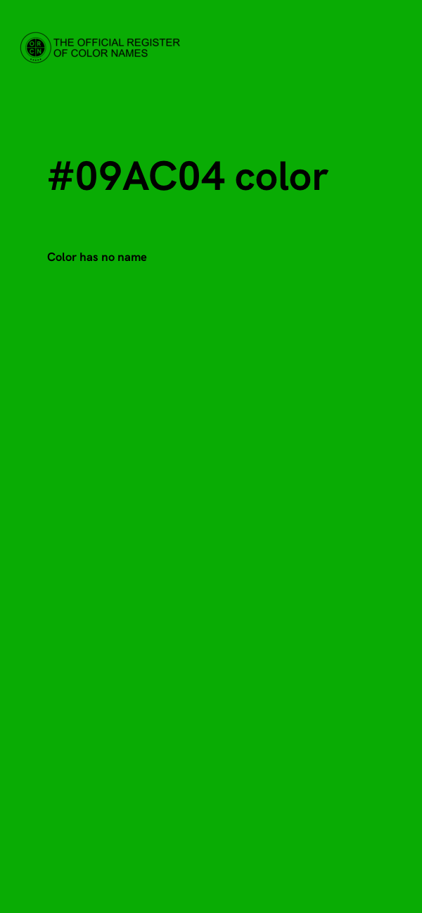 #09AC04 color image