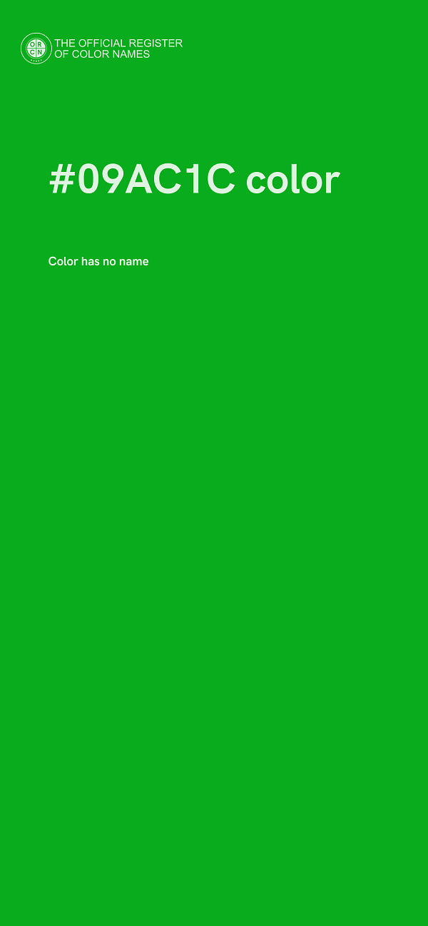 #09AC1C color image