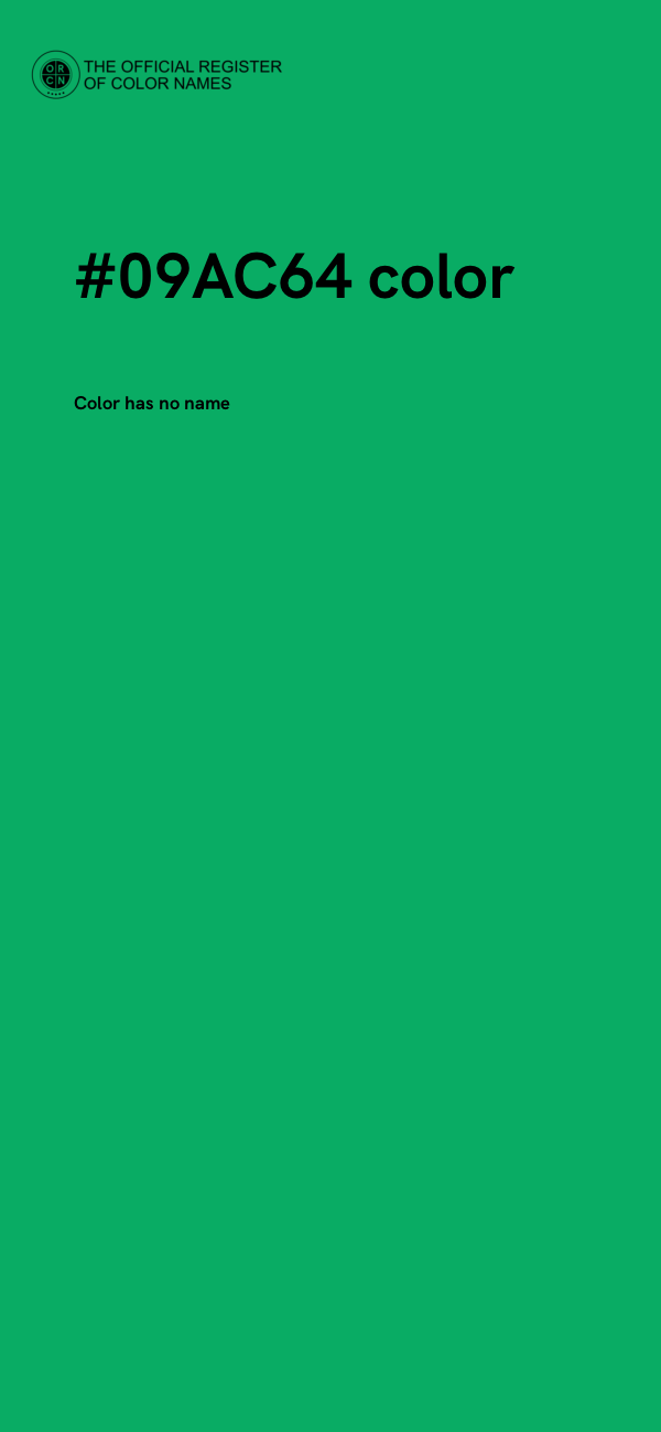 #09AC64 color image