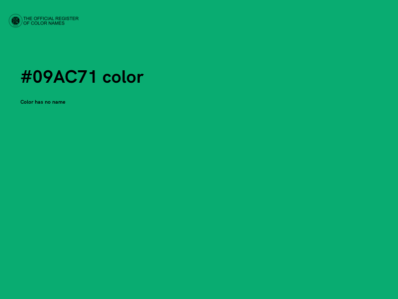 #09AC71 color image