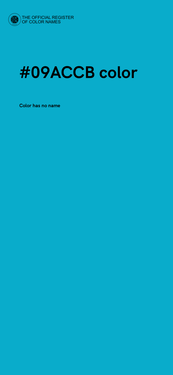 #09ACCB color image