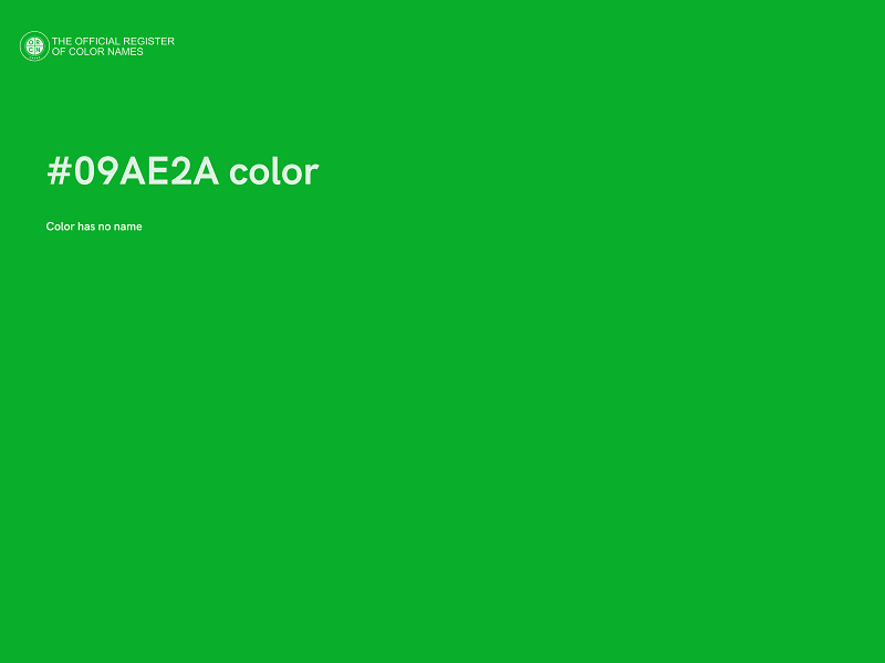 #09AE2A color image