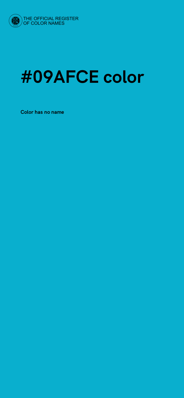 #09AFCE color image