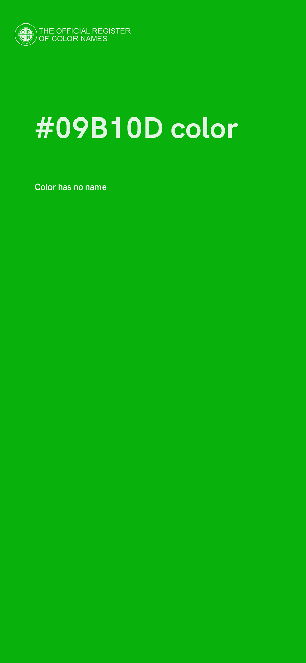 #09B10D color image