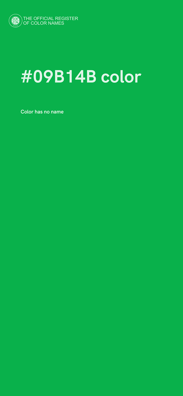 #09B14B color image