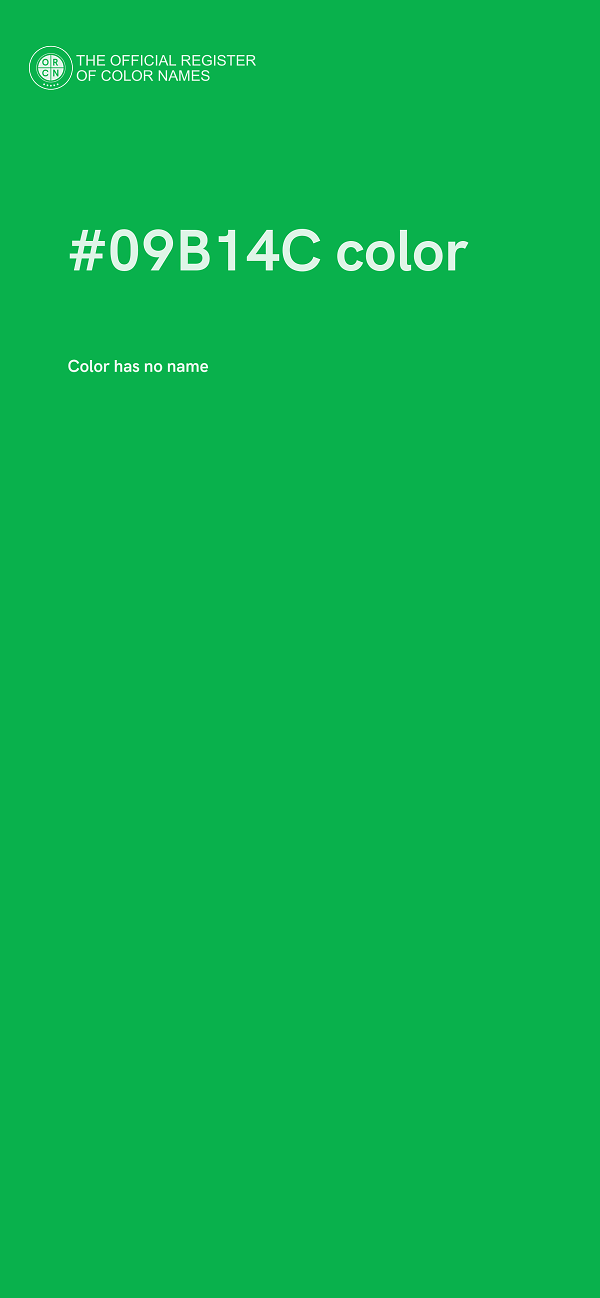 #09B14C color image