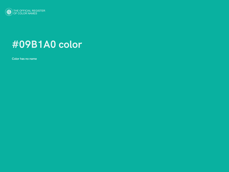 #09B1A0 color image